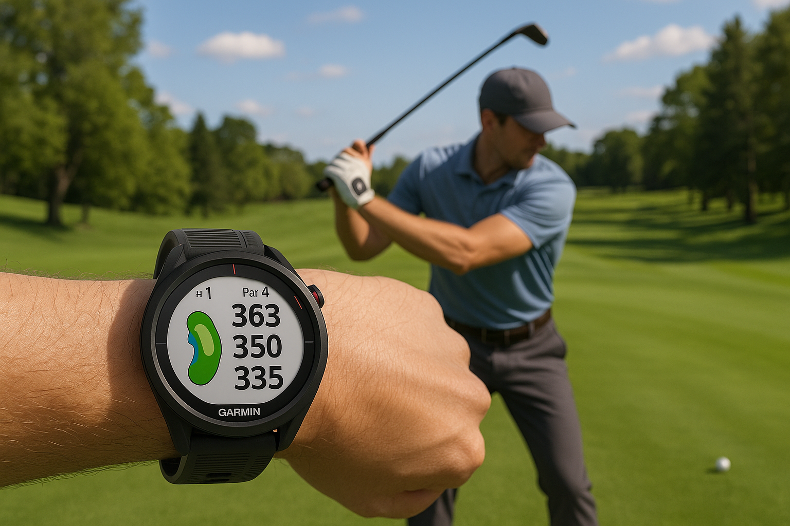 Can you move the watch to the golfers wrist